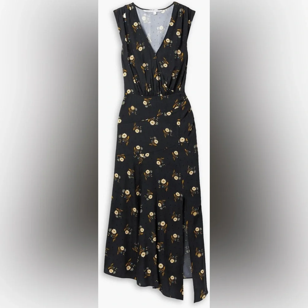 Veronica Beard Wixson Black Floral Dress Sz 8 - Picture 2 of 13